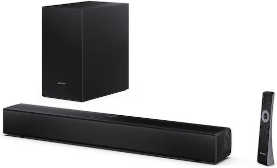 Sharp HT-SBW121 Soundbar 2.1 Bluetooth und HDMI 240W mit kabellosem Subwoofer Schwarz