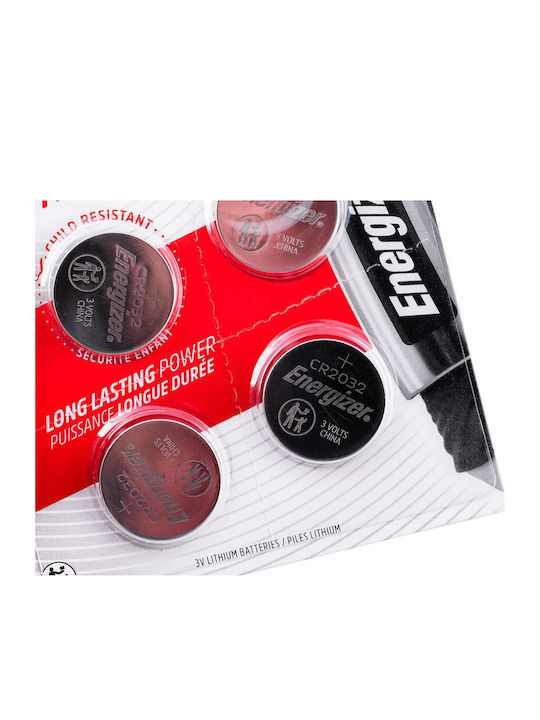 Energizer Μπαταρίες Λιθίου Ρολογιών CR2032 3V 4τμχ