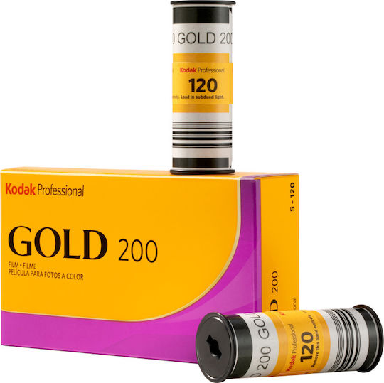 Kodak Color Negative Gold 200 Roll Film 120 (5x36 Exposures)