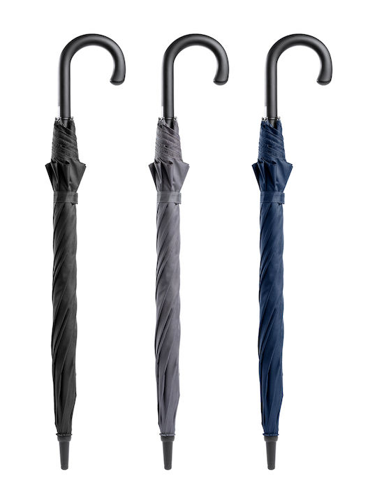 Windproof Automatic Umbrella Compact Navy Blue