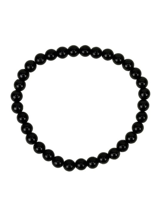 Bραχιόλι Μαύρη Τουρμαλίνη Mala Black Tourmaline Natural Stones 0,6cm