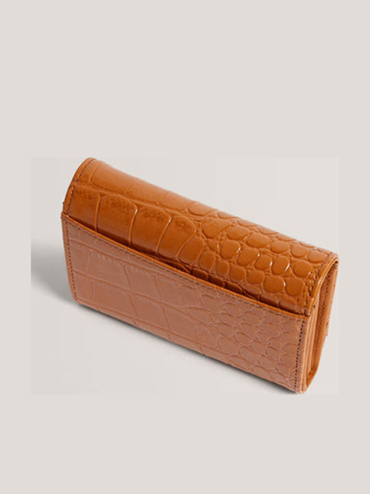 Ted Baker Croco Small Leather Women's Wallet Classic Tabac Brown