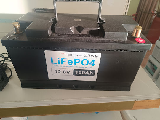 Λιθίου Lifepo4 Μπαταρία UPS με Χωρητικότητα 100Ah και Τάση 12V 1τμχ
