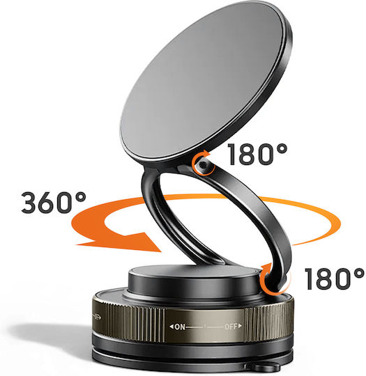 Linq Rotating Magnetic Smartphone Holder Suction Cup Mount Black