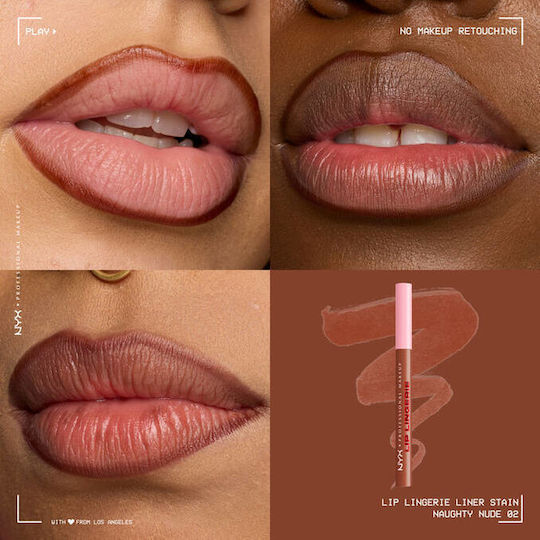 NYX Professional Makeup Lip Lingerie Молив За Устни 02 Naughty Nude