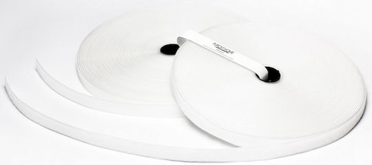 Hook Loop Sew-on Autocolantă Bandă cu cârlig și buclă Albă 20mmx10m 1buc