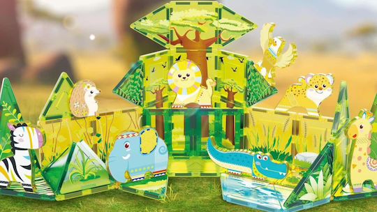 PicassoTiles Jucărie Magnetică De Construcție Safari
