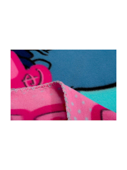Dimcol Κουβέρτα Fleece Ice Blue, Pink 140x100εκ.