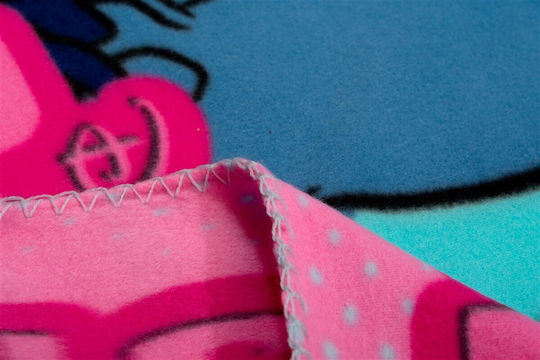 Dimcol Одеяло Флийс Ice Blue, Pink 140x100cm