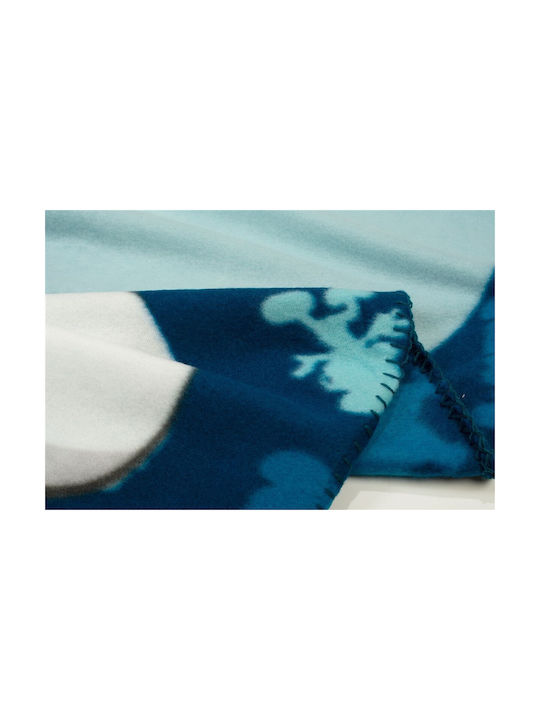 Peyo Κουβέρτα Fleece Blue 140x100εκ.