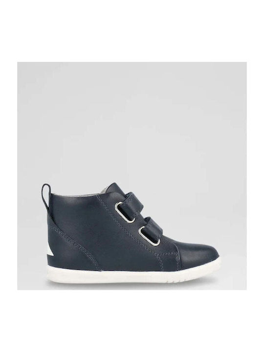 Iwalk Grass Court Kids Sneakers High with Scratch Navy Blue