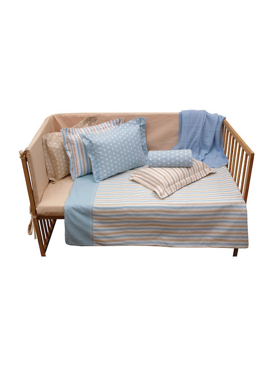Anna Riska Duvet Crib Cotton Mix & Match Brown 110x150cm