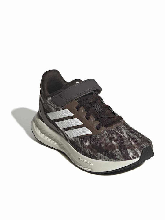 Runfalcon 5 El C Kids Sports Shoes Running with Hoop & Loop Closure Brown
