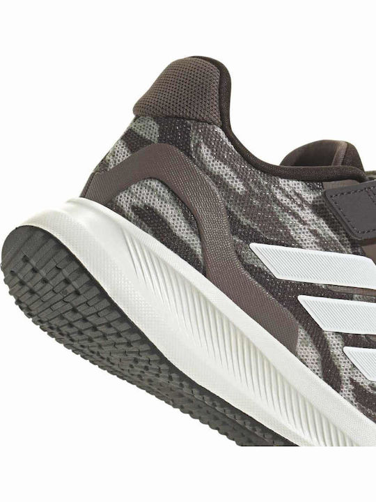 Runfalcon 5 El C Kids Sports Shoes Running with Hoop & Loop Closure Brown