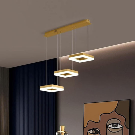 LED Κρεμαστό Φωτιστικό Χρυσό LED Κρεμαστό Φωτιστικό Χρυσό