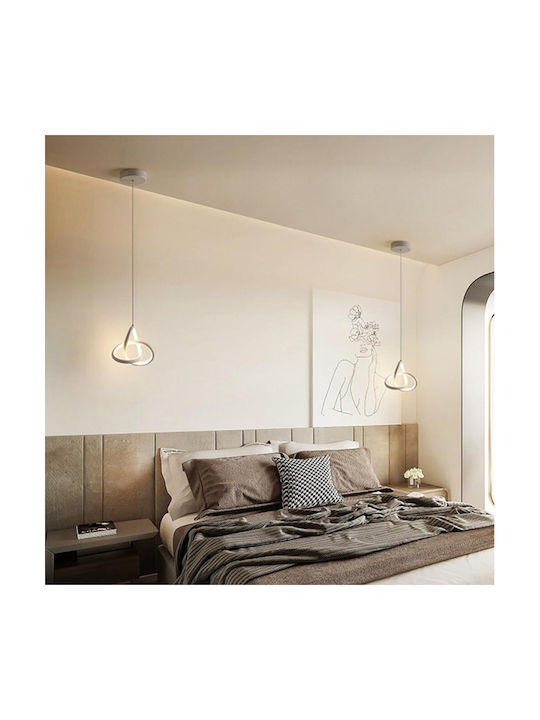 Adjustable Pendant Light White 22x22cm
