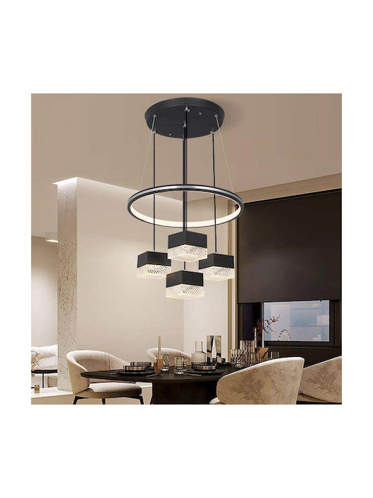 Adjustable Pendant Light Black 4x4cm