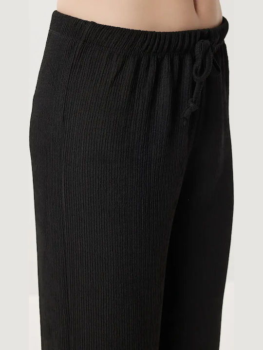 Femei Din material textil Pantaloni cu elastic Black