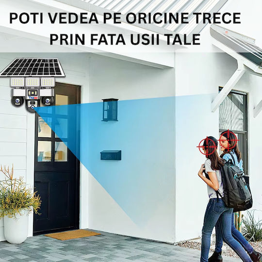 Taggo V380-SOLAR-3P4A-LIGHT-4G IP Cameră de Supraveghere 4G 12MP Rezistentă la Apă cu Baterie și Difuzor