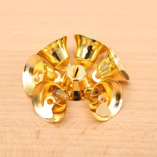 Σετ Κρεμαστά Στολίδια Καμπάνες Χρυσές 2x2cm 50τμχ