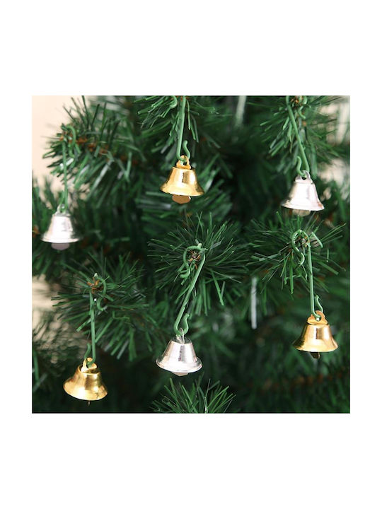 Hanging Bell Ornament Gold 2x2cm Set 50pcs
