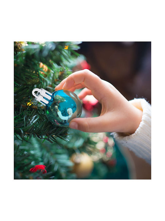 Ornament suspendat Glob Plastic Verde Set 96buc