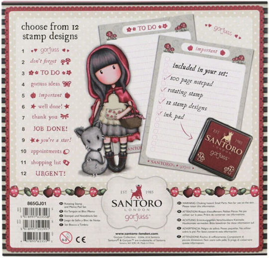 Santoro Little Notizblock Rot