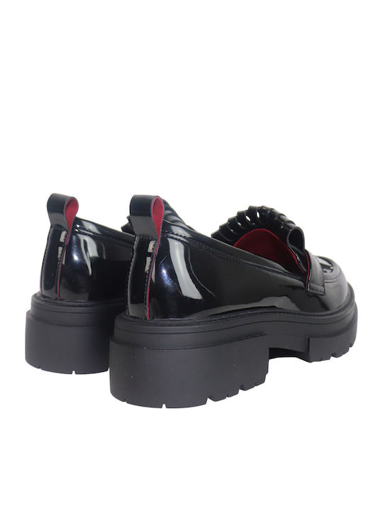 Λουστρίνι Γυναικεία Loafers σε Μαύρο Χρώμα