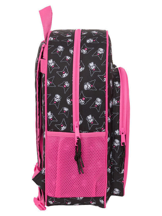 Safta Ghiozdan Scoala Troler Grădinița cu Husă pentru Sticlă de Apă Roz 33 x 14 x 42 cm