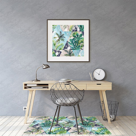 Tulup Bürostuhlunterlagen Rollenstuhl Schutzboden Tropische Mosaik 120x90 cm
