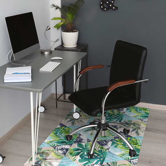 Tulup Bürostuhlunterlagen Rollenstuhl Schutzboden Tropische Mosaik 120x90 cm