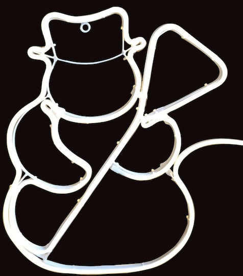 Lianos Weihnachtlicher Lichtschlauch in Form von SNowman Weiß 50.5x38x38cm