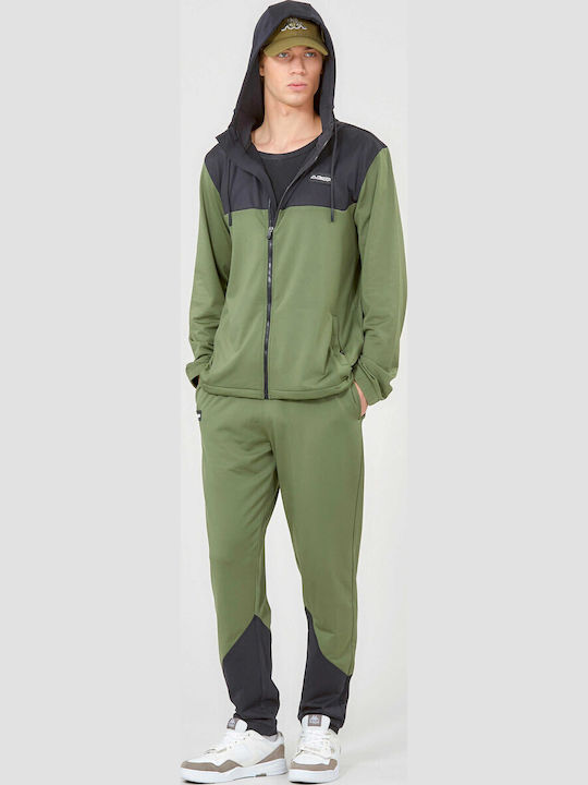Ramik Men's Cardigan with Hood Green