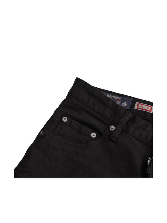 Men's Elastic Black Jeans Pants