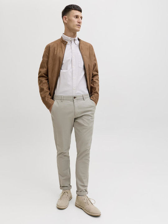 Hose Chino Elastisch in Schlanker Passform Vetiver