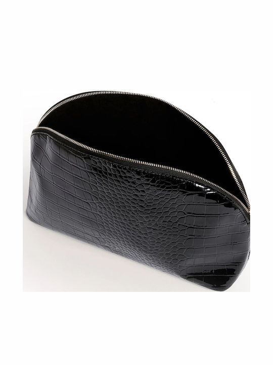 Croco Set Women's Pouch Handbag Black
