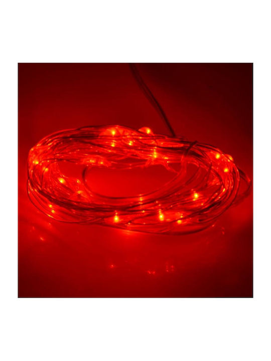 Светлини LED 3m. Червен На батерия тип Лента 1бр