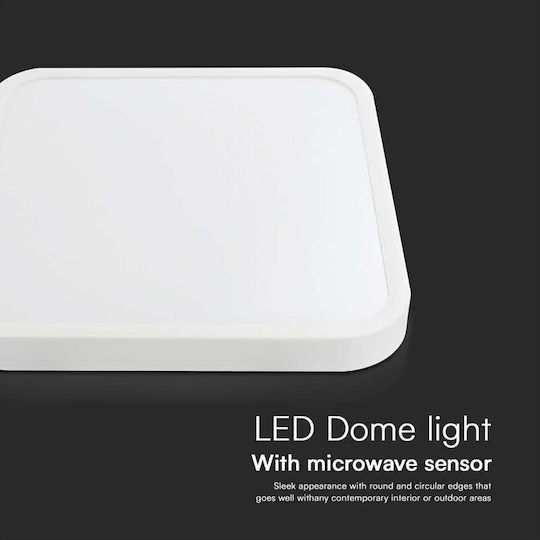 V-TAC Deckenleuchte 42cm Weiß mit Integrierter LED und Fernbedienung
