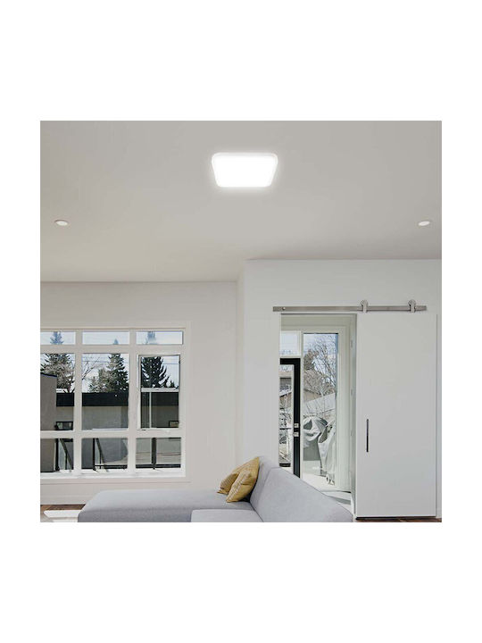 V-TAC Deckenleuchte 42cm Weiß mit Integrierter LED und Fernbedienung