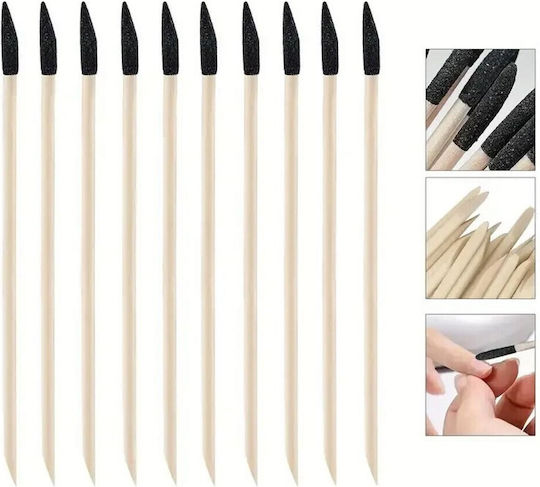 Set 10 Nagelhautschieber aus Holz Doppelter Seite 13,7cm