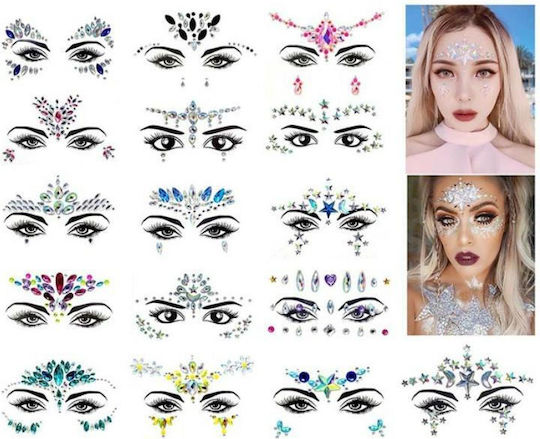 Face Painting de Carnaval Verde 3buc