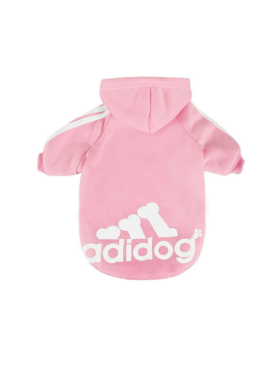 Denik Φούτερ Σκύλου Adidog Ροζ Large Μήκος 30cm