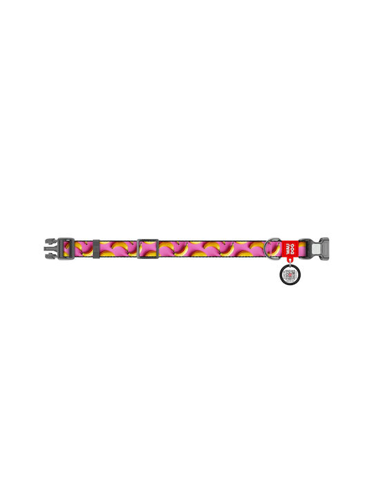 Περιλαίμιο Waudog Bananas On Pink Plastic Fastex M 20mm X 28-40cm Smartid Περιλαίμιο Waudog Bananas On Pink Plastic Fastex M 20mm X 28-40cm Smartid