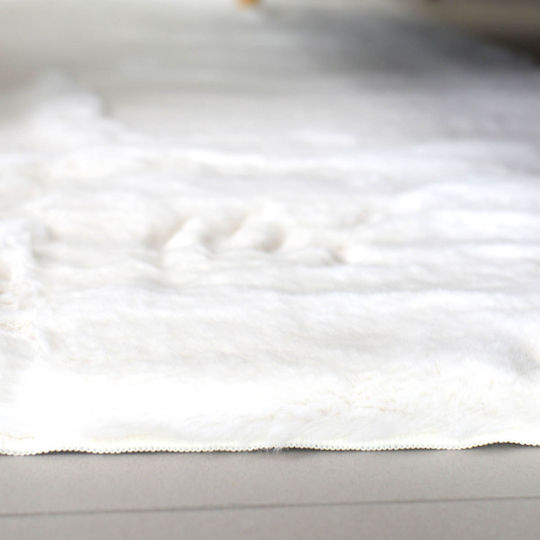 Ravelia Fluffy Non-Slip Furry Runner Rug Ecru 80x200cm