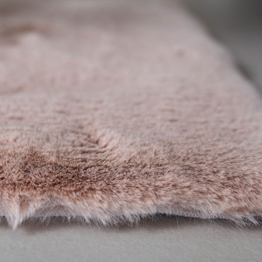 Ravelia Fluffy Pink Non-Slip Furry Runner Rug Fluffy Pink 80x150cm