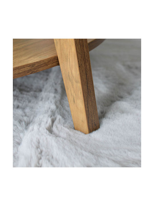 Ravelia Χαλί Αντιολισθητικό Γούνινο 80x150cm Light Grey