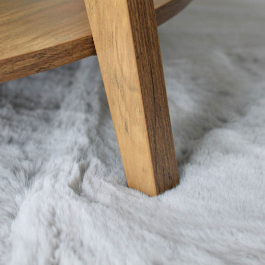 Ravelia Χαλί Αντιολισθητικό Γούνινο 200x250cm Light Grey