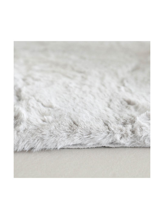Ravelia Rutschfest Teppich Rechteckig Pelzige Light Grey