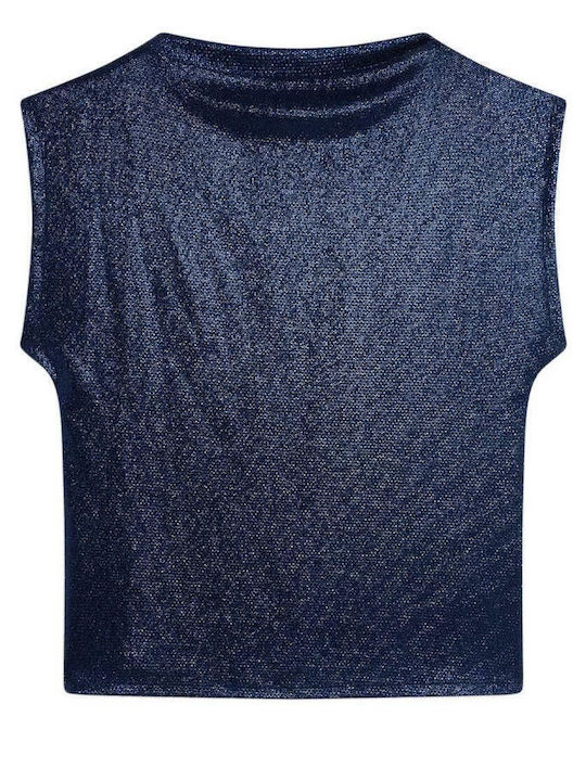 Women's Blouse Short Sleeve Navy 283110-Navy