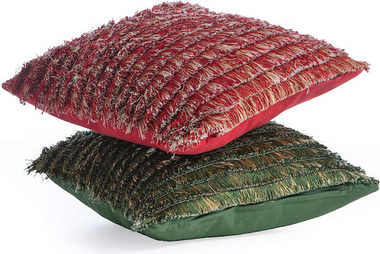 Nef-Nef Homeware Hello Winter Χριστουγεννιάτικο Διακοσμητικό Μαξιλάρι Τετράγωνο Πράσινο 30x30εκ.